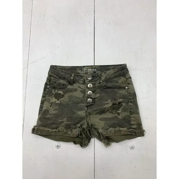 No Boundaries Shorts No Boundaries Womens High Rise Green